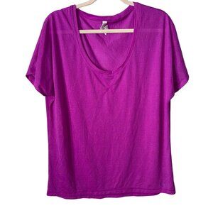 Under Armour Womens Heatgear Loose Fit T-Shirt XL Purple